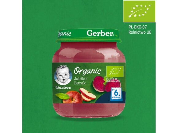 gerber organic jablko burak