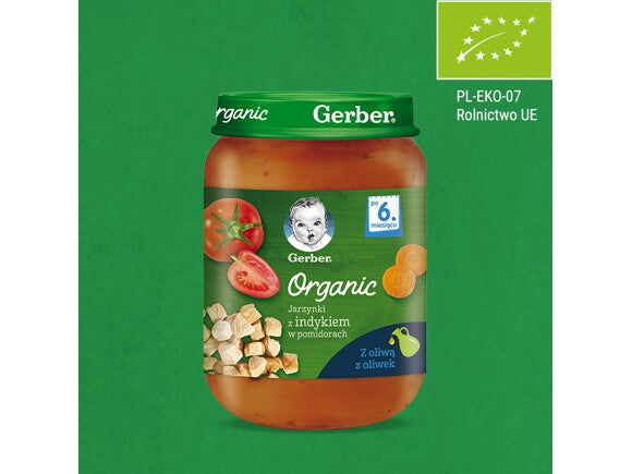 gerber organic jarzynki z indykiem 