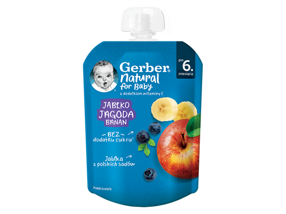 Gerber deserek w tubce jabłko jagoda banan