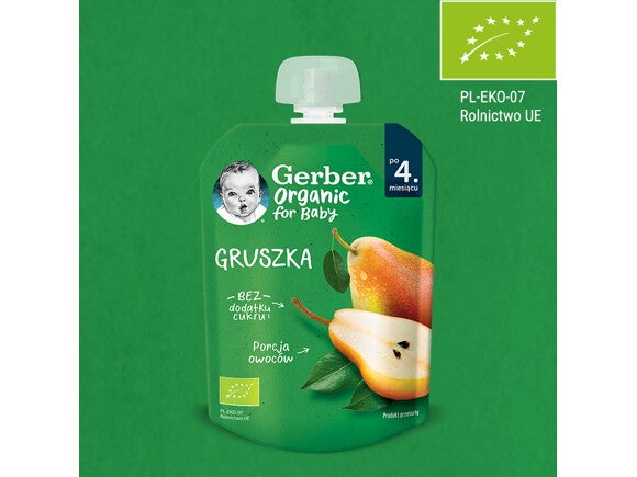 Gerber Organic deserek w tubce gruszka