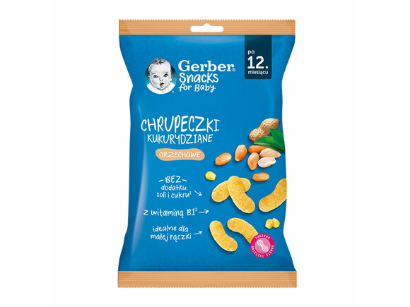 Gerber Snacks for Baby Chrupeczki kukurydziane orzechowe