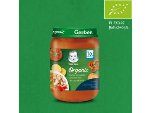 Gerber Organic Słodkie ziemniaki z warzywami i kurczakiem