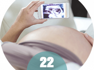 22 tydzień ciąży - kobieta i usg