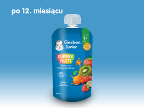 Gerber Junior SUMMER FRUITS Jabłko, Kiwi, Truskawka, Banan