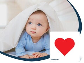 Karta kontrastowa serduszko