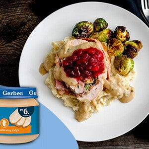 Indyk z kaszą jaglaną i owocowymi sosami po 6. miesiącu