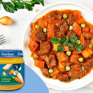 Cielęcina z warzywami i sosem marchewkowym - po 18. miesiącu