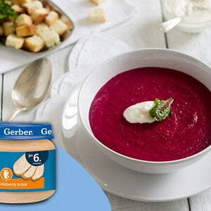 Zupka buraczkowa z jabłkiem po 6. miesiącu