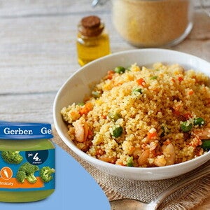 Kasza kuskus z warzywami po 4. miesiącu