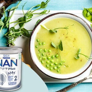 Krem z zielonego groszku po 6. miesiącu