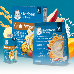 Gerber kaszki mleczne i bezmleczne Gerber kaszki mleczne i bezmleczne