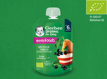 Gerber Organic Gruszka Jabłko Czarna porzeczka