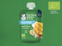 Gerber Organic Banany mango z jogurtem i płatkami zbóż