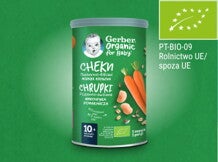 Gerber Organic Nutri Puffs Chrupki pszenno-owsiane Marchewka Pomarańcza