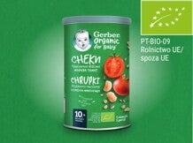 Gerber Organic Nutri Puffs Chrupki pszenno-owsiane Pomidor Marchewka