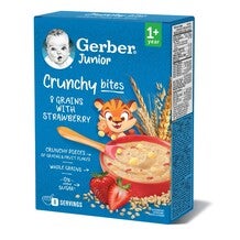 Gerber Junior Crunchy bites Kaszka 8 zbóż z truskawką