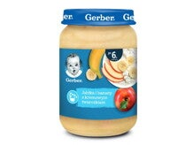 Gerber jabłka i banany z kremowym twarożkiem