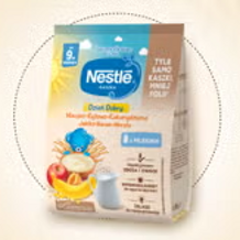 Kaszka mleczna z jabłkiem, bananem i morelą