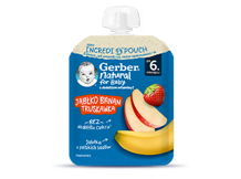 Nowa tubka Gerber Incredipouch Jabłko banan truskawka