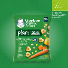 Gerber Organic Heart Shaped Puffs Carrot 