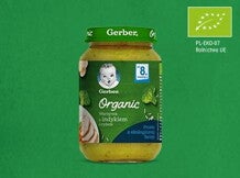 Gerber Organic Warzywa z indykiem i pełnoziarnistym makaronem