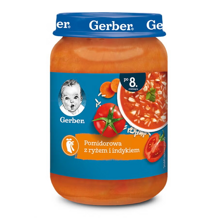 Gerber Zupka pomidorowa z ryżem i indykiem