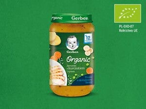 Gerber Organic Jarzynki z kurczakiem i ryżem