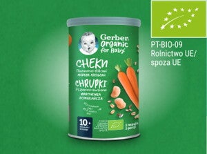 Gerber Organic Nutri Puffs Chrupki pszenno-owsiane Marchewka Pomarańcza