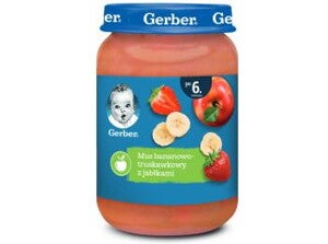 Gerber Mus bananowo-truskawkowy z jabłkami