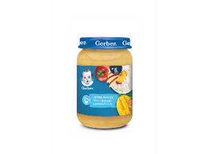 Gerber jabłka, mango i brzoskwinie z twarożkiem Gerber jabłka, mango i brzoskwinie z twarożkiem