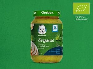 Gerber Organic Warzywa z indykiem i pełnoziarnistym makaronem