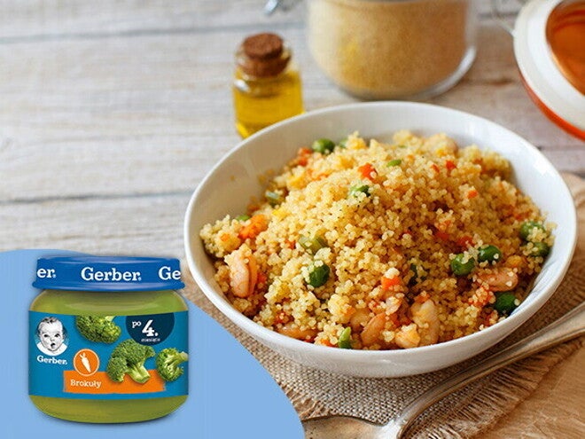 Kasza kuskus z warzywami po 4. miesiącu