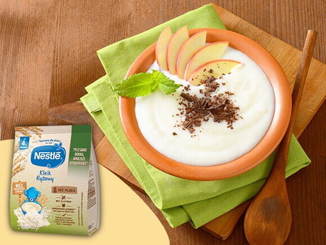 Przecier z jabłka z kleikiem ryżowym po 6. miesiącu