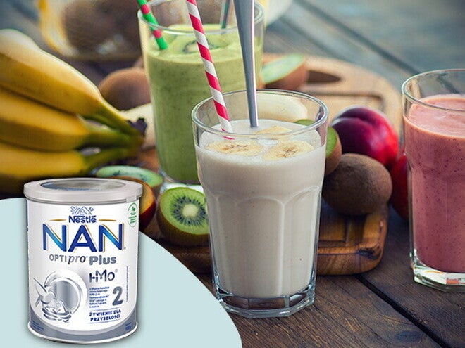 Koktajl mleczny z bananów i jabłek – po 6. miesiącu