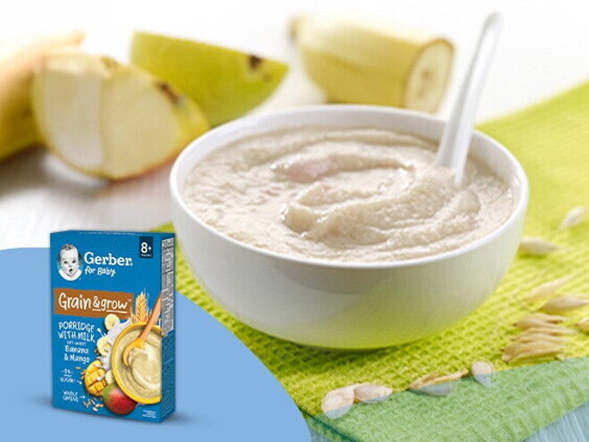 Zbożowy deserek z jabłkiem i bananem po 8. miesiącu