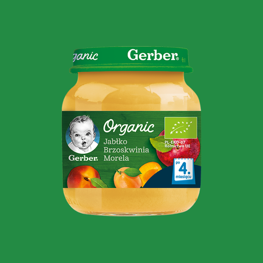 Gerber Organic Jabłko brzoskwinia morela