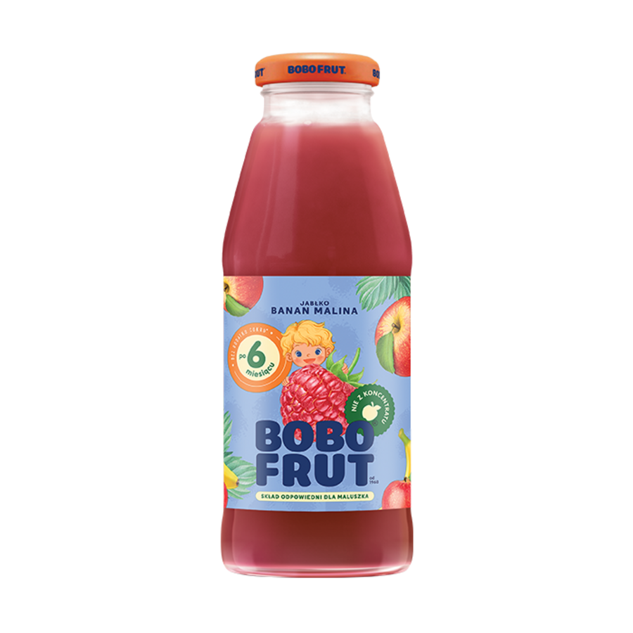 Nektar owocowy jabłko, banan, malina