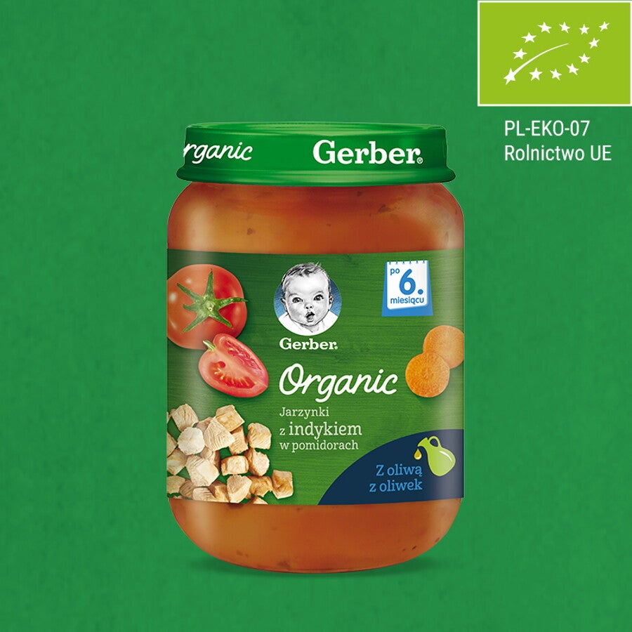 gerber organic jarzynki z indykiem 