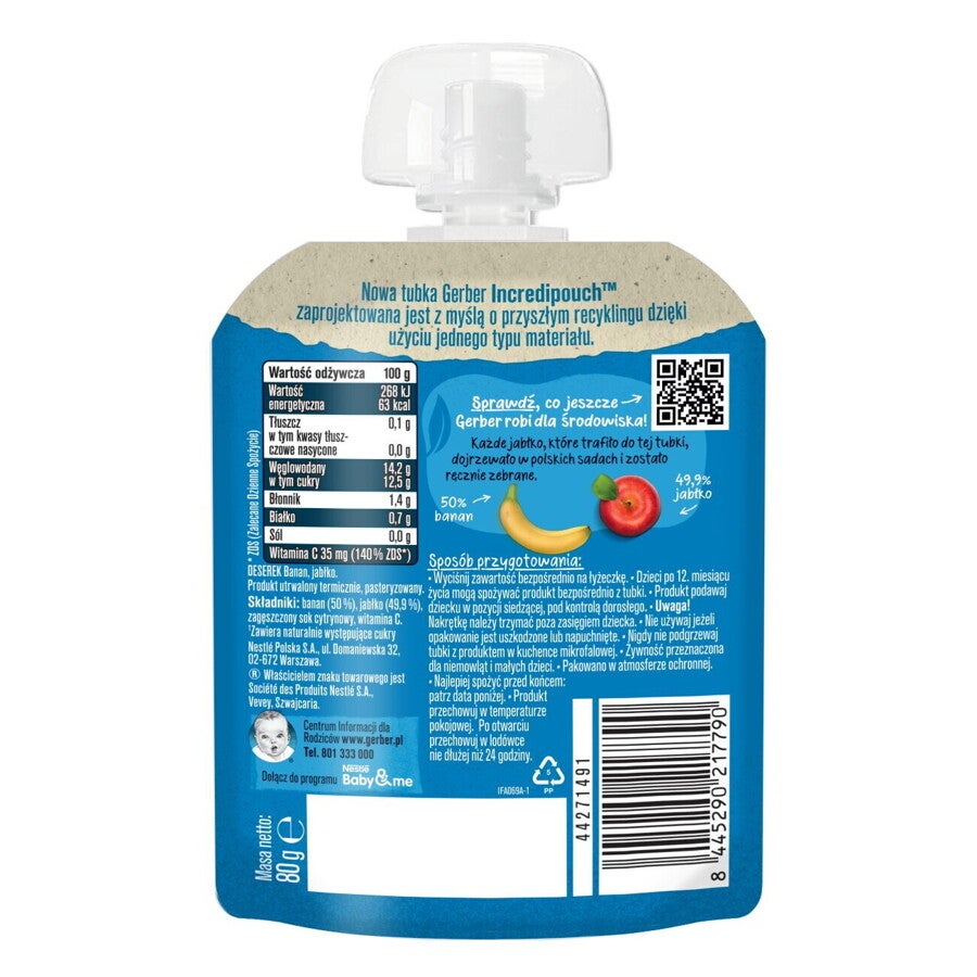 Gerber Deserek jabłko banan
