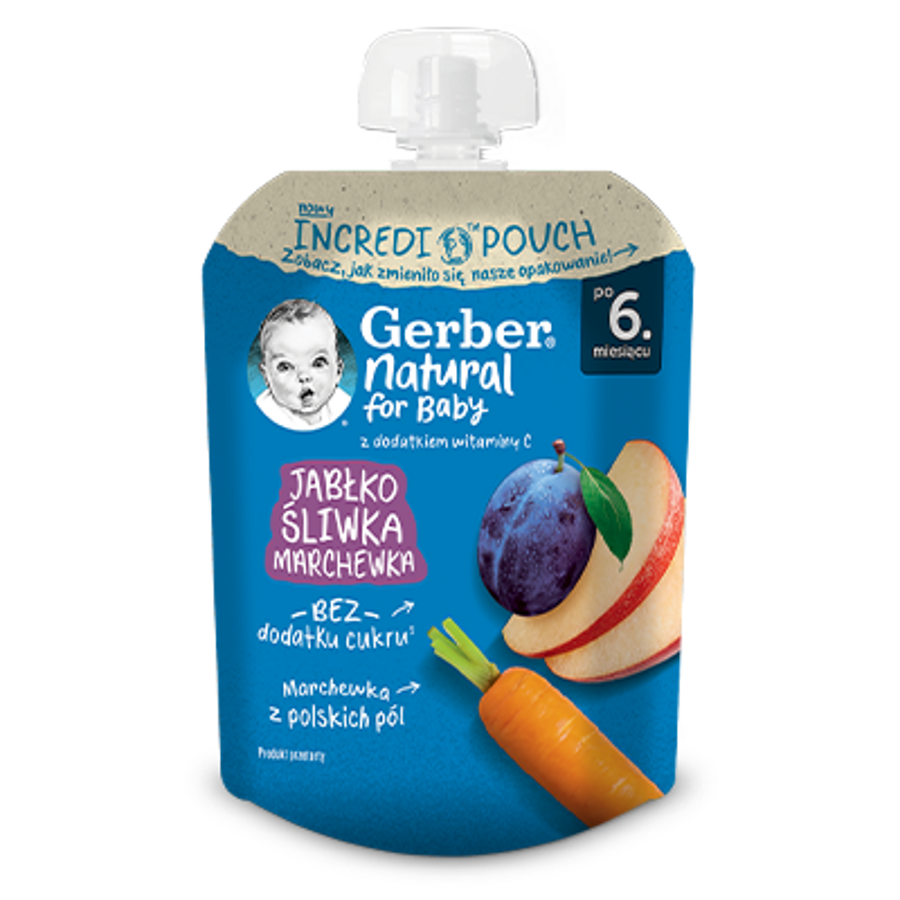 Gerber deserek jabłko śliwka marchewka