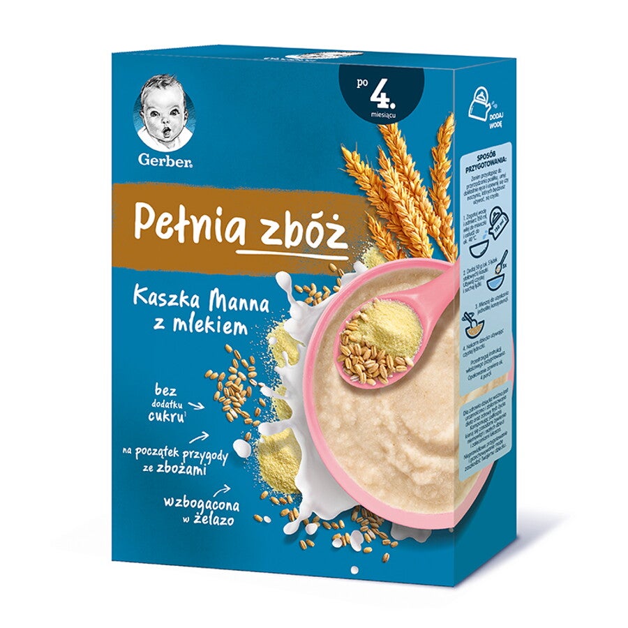kaszka gerber pełnia zbóż manna z mlekiem