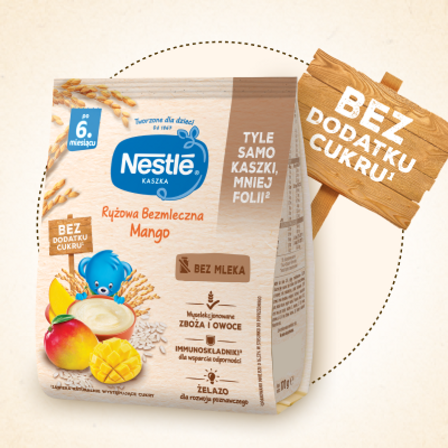 Nestlé Kaszka ryżowa-bezmleczna Mango