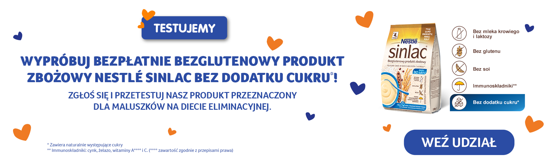 Weź udział w testowaniu sinlac bez dodatku cukru