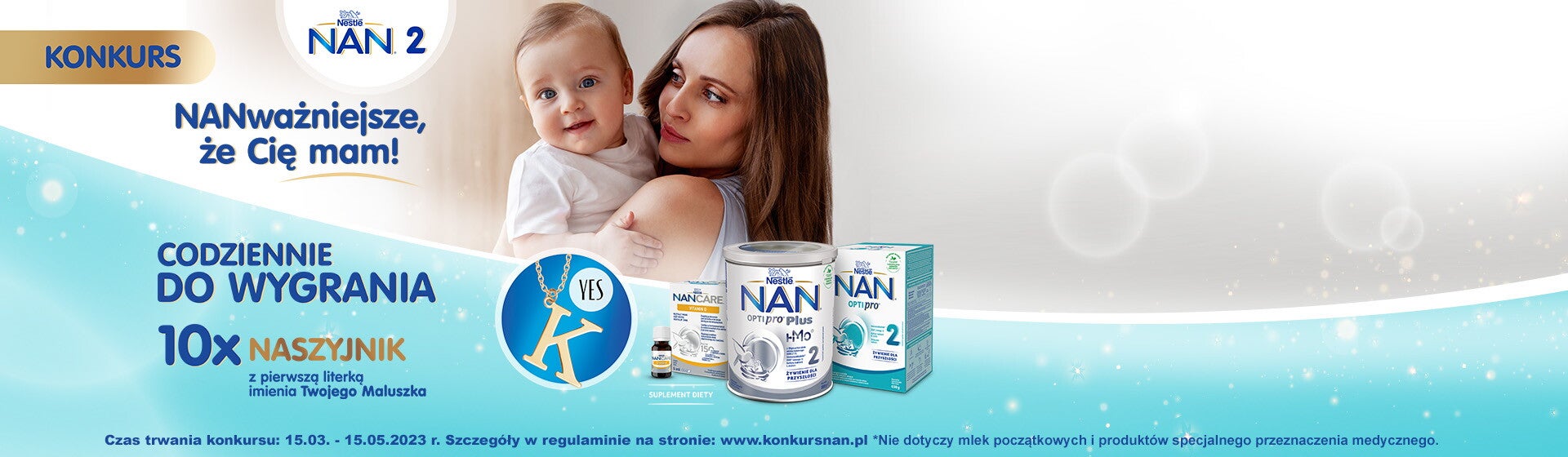 Wygraj naszyjnik z pierwszą literą imienia Twojego Maluszka!