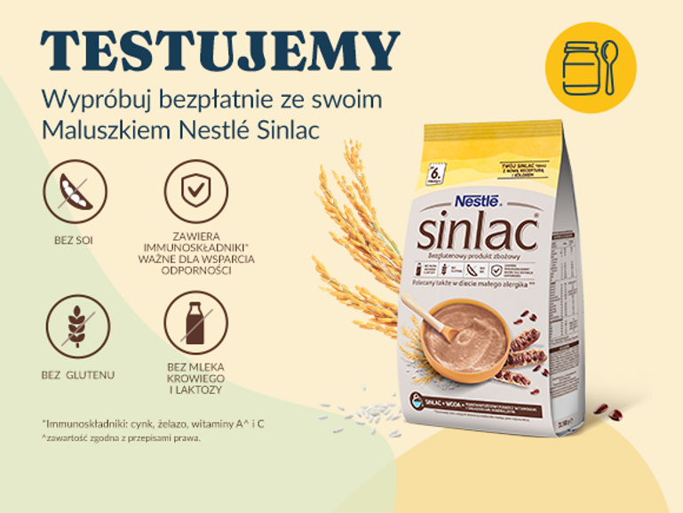 Przetestuj bezpłatnie Nestlé Sinlac!