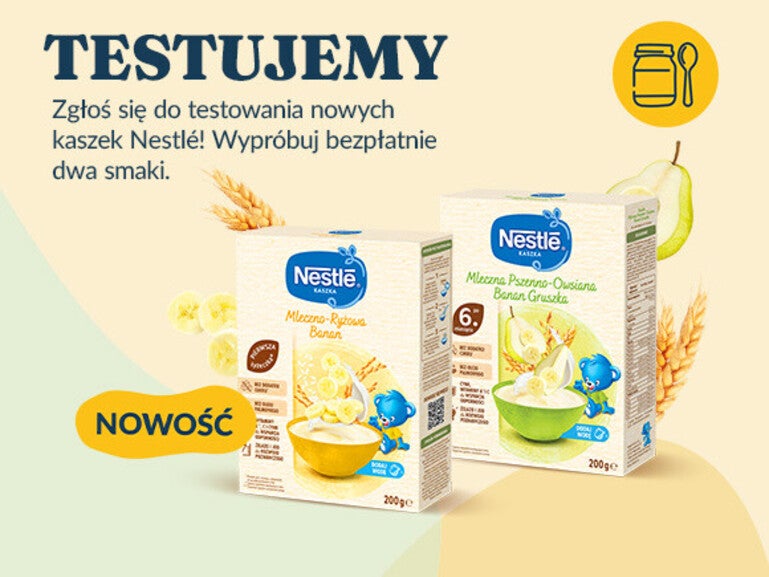 Przetestuj bezpłatnie kaszki od Nestlé!