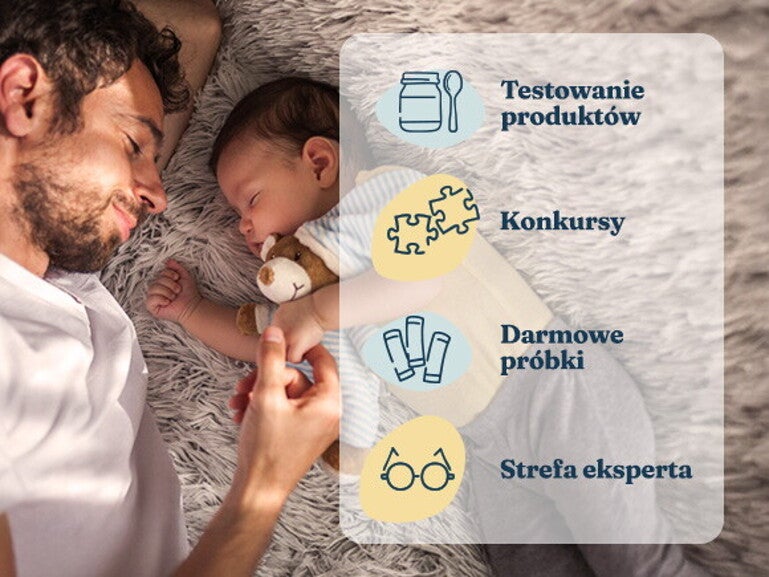 Tata leży z dzieckiem