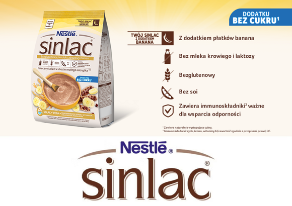 Nestlé Sinlac Banan - benefity Nestlé Sinlac Banan - benefity