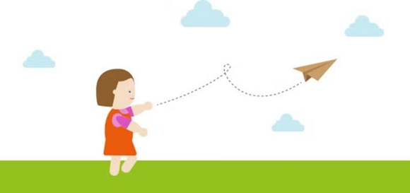 girl playing with a kite girl playing with a kite