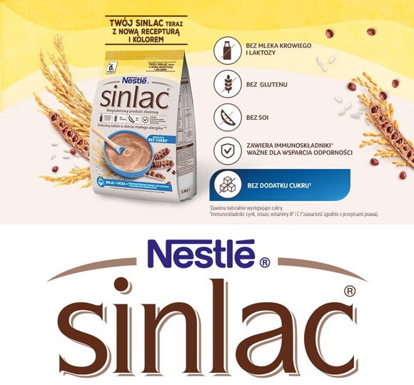 Nestle Sinlac bez cukru - benefity